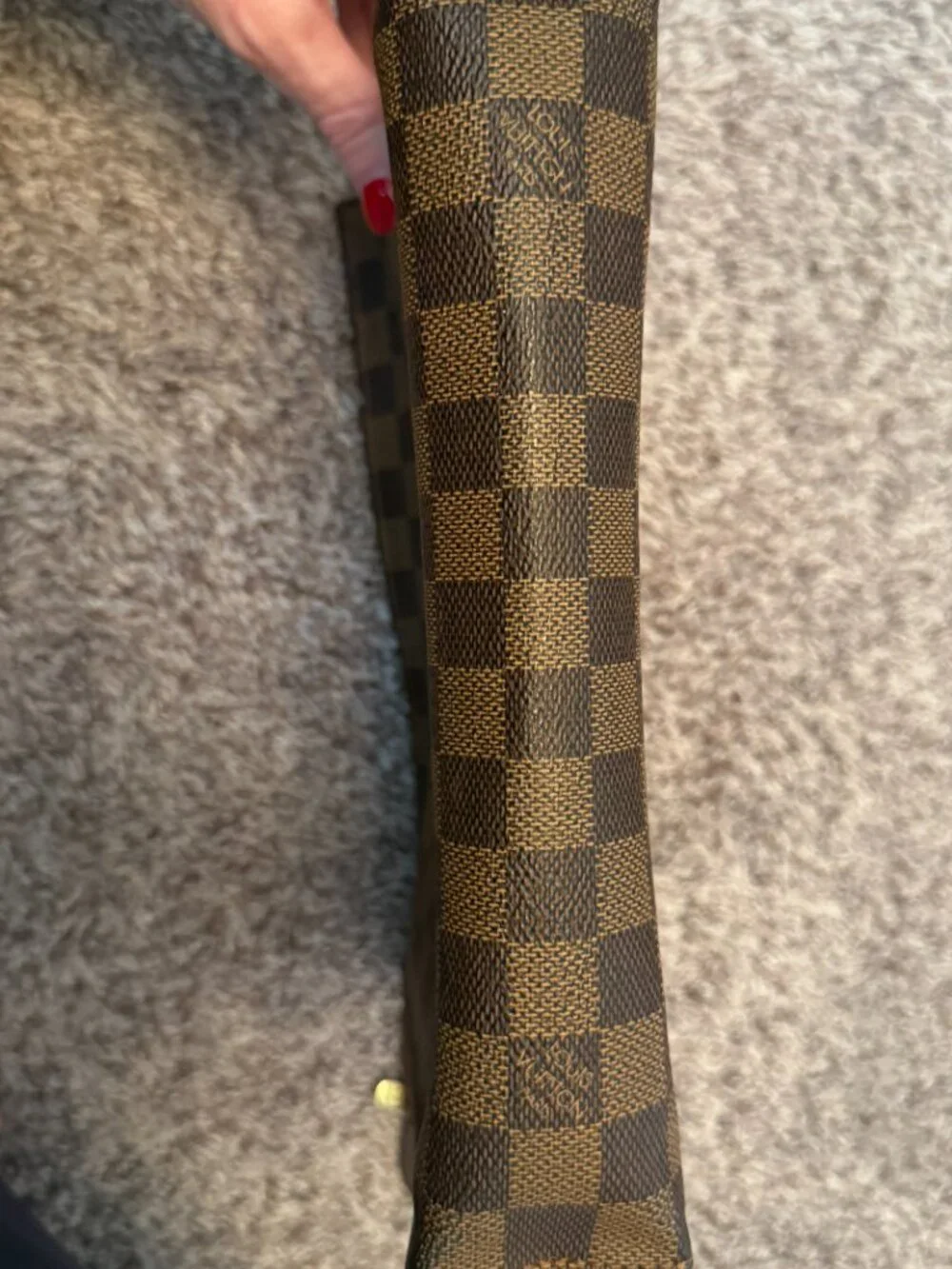 Louis Vuitton Damier Ebene Toiletry Pouch 26 - Red Lining & Brown Insert